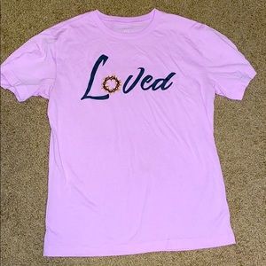 “Loved” light purplish t-shirt